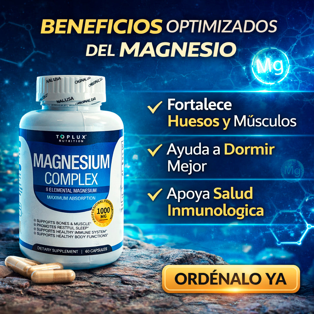 MAGNESIUM COMPLEX, El escudo completo que tu cuerpo necesita contra el agotamiento crónico, el insomnio y los calambres