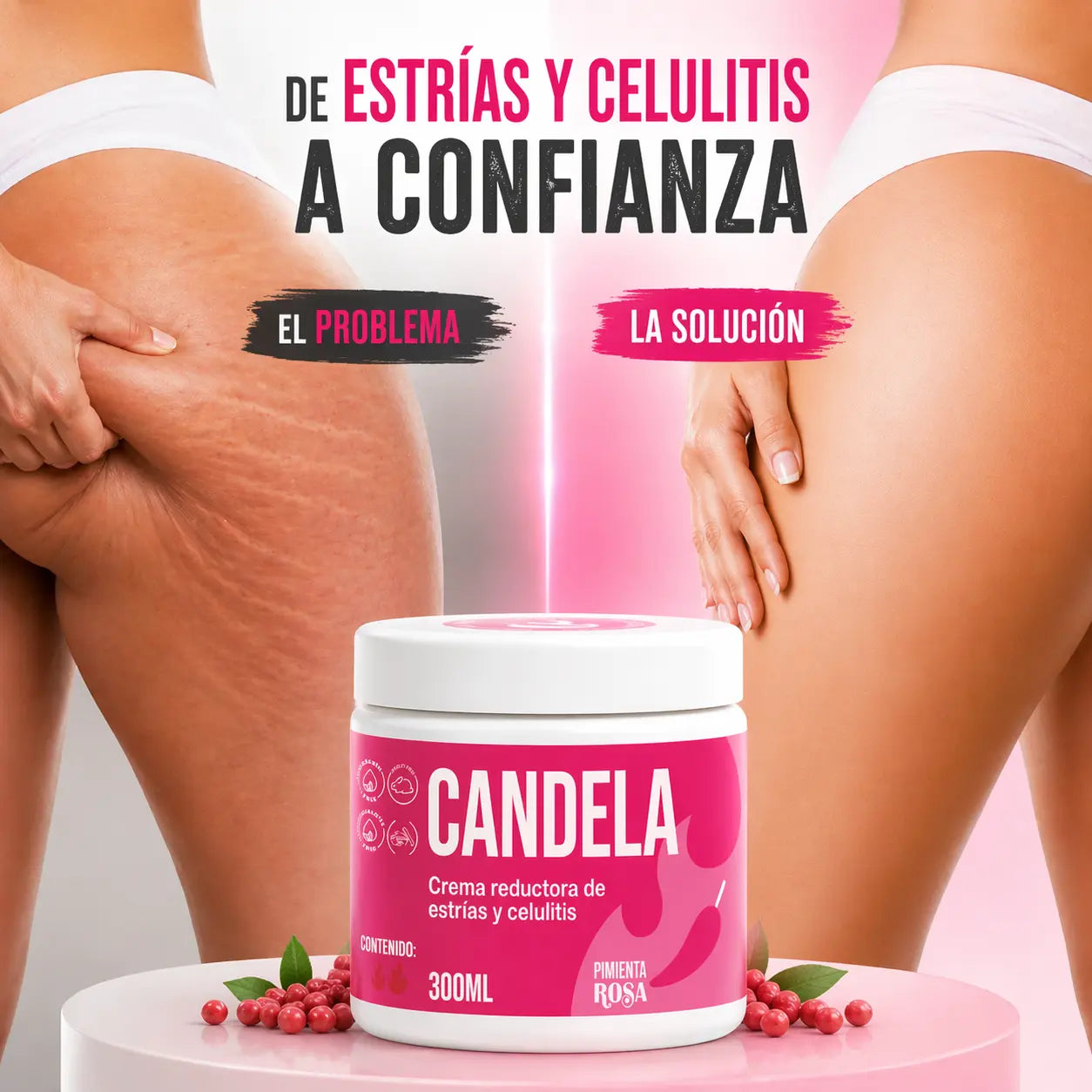 🔥CANDELA – Crema Reductora de Estrías y Celulitis