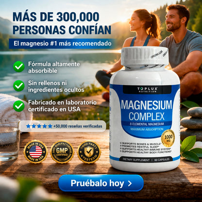 MAGNESIUM COMPLEX, El escudo completo que tu cuerpo necesita contra el agotamiento crónico, el insomnio y los calambres