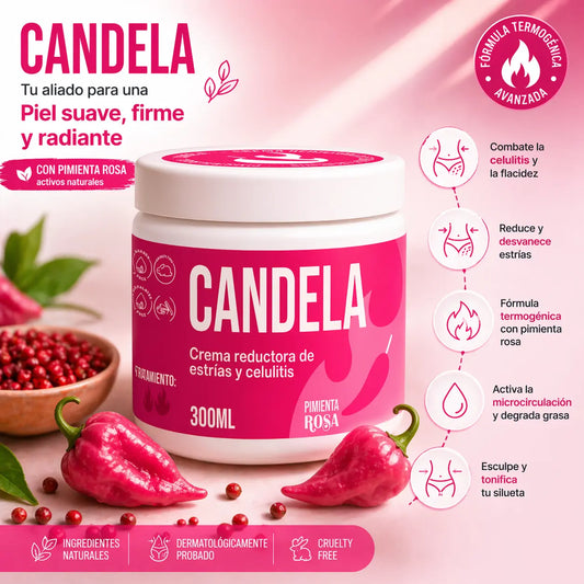 🔥CANDELA – Crema Reductora de Estrías y Celulitis